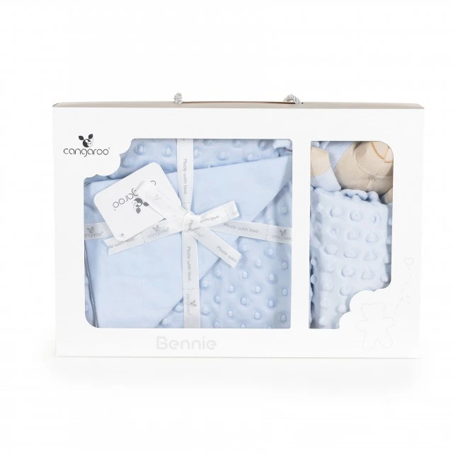 Κουβέρτα 75/100 cm με παιχνίδι Bennie blue