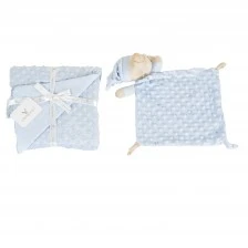 Κουβέρτα 75/100 cm με παιχνίδι Bennie blue