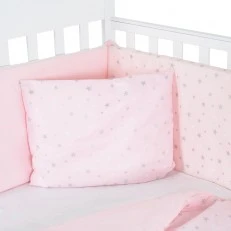 Σετ κρεβατοκάμαρας 6 τεμαχίων 120/60 NOOK Pink stars