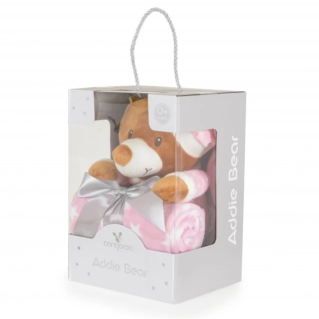 Κουβέρτα 90/75 cm με ροζ παιχνίδι Addie Bear