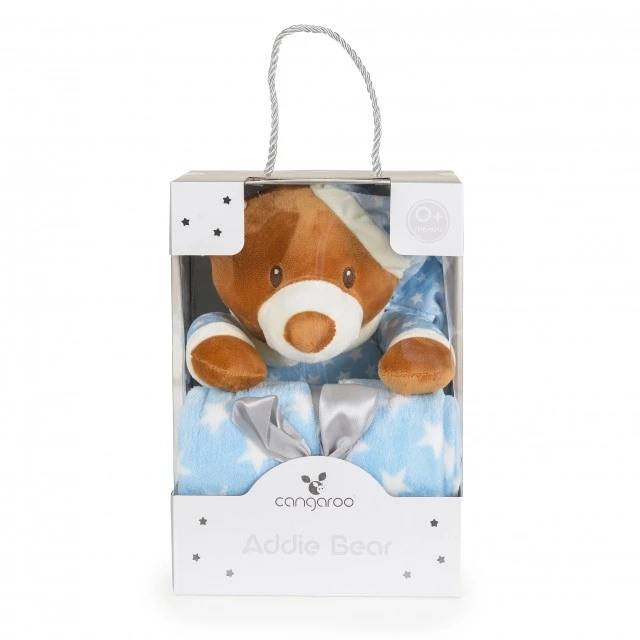 Κουβέρτα 90/75 εκ. με μπλε παιχνίδι Addie Bear