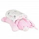 Κουβέρτα 90/75 cm με μαξιλάρι Sleepy Bear ροζ