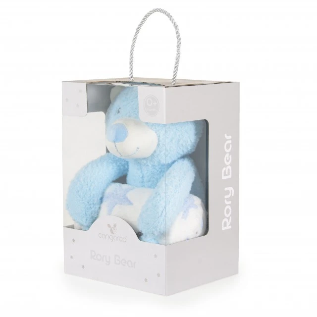 Κουβέρτα 90/75 cm με παιχνίδι Rory Bear μπλε