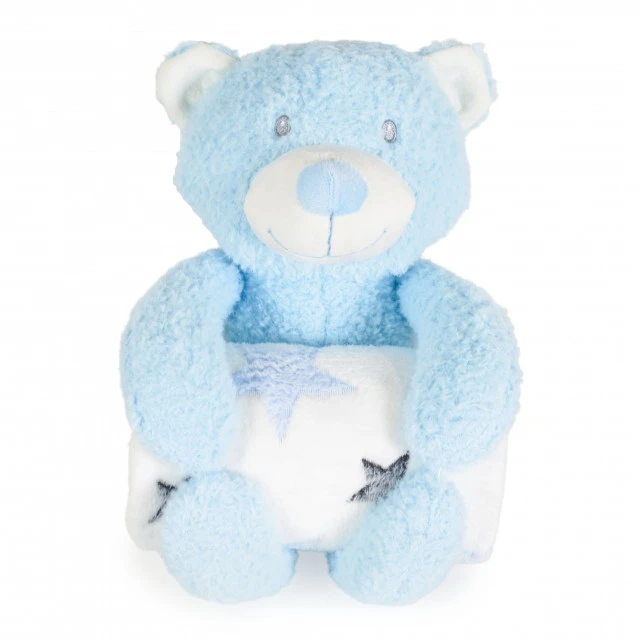 Κουβέρτα 90/75 cm με παιχνίδι Rory Bear μπλε