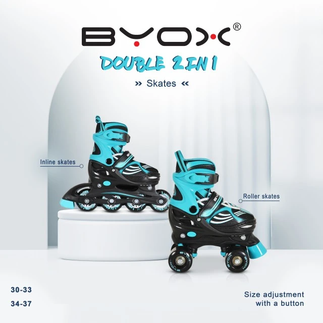 Πατίνια Double 2in1 τυρκουάζ S-(30-33)