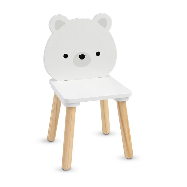 Ξύλινο τραπέζι με 2 καρέκλες White Bears