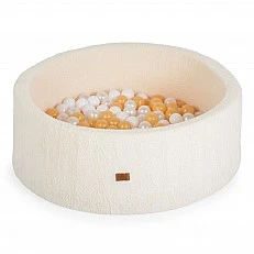 Μαλακή πισίνα Boucle με 200 μπάλες Ivory