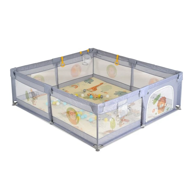 Παρκοκρέβατο GameZone 180x200 με αξεσουάρ γκρι