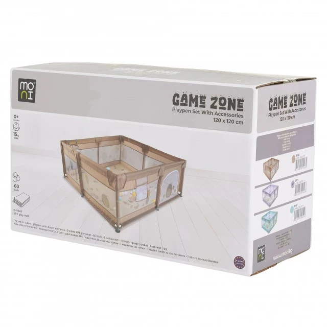 Παιδότοπος GameZone 120*120 με αξεσουάρ μπεζ καινούργιο