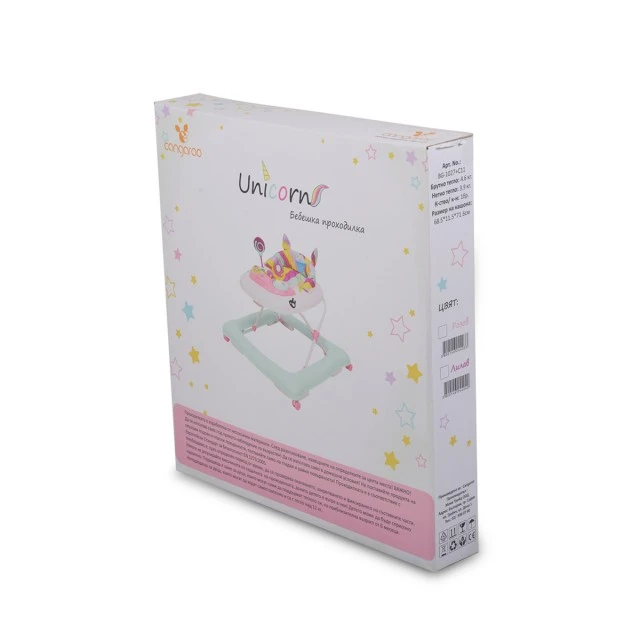Μονόκερος baby walker ροζ