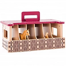 Ξύλινος στάβλος με φιγούρες Ηλικία: 3+