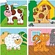 Ξύλινο παζλ για δέσιμο κορδονιών The Farm Age: 2+