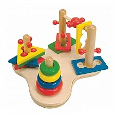 Ξύλινο τρισδιάστατο παιχνίδι κινητικών δεξιοτήτων Ηλικία: 2+