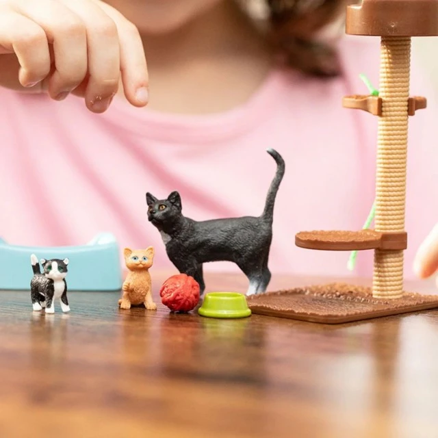 Σετ παιχνιδιού με γατάκια, Schleich Ηλικία: 3+
