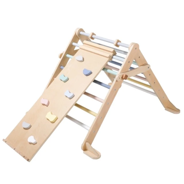 Τρίγωνο Montessori Pickler με Σανίδα Σετ 2 σε 1 Παστέλ Ηλικία: 1+