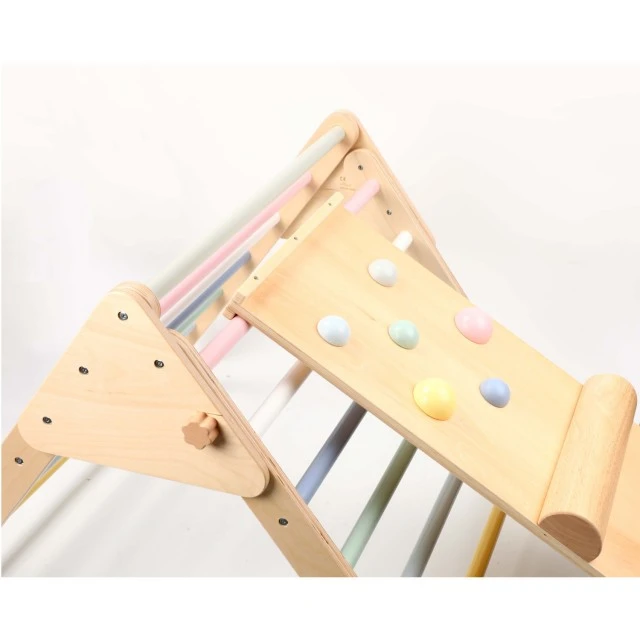 Σετ Τριγώνων Montessori Pickler με Σανίδα Ισορροπίας 2 σε 1 Παστέλ Ηλικία: 1+