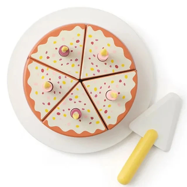 Ξύλινη τούρτα με κεριά Ηλικία: 2+ Μέγεθος: 18,5x18,5x10 εκ.