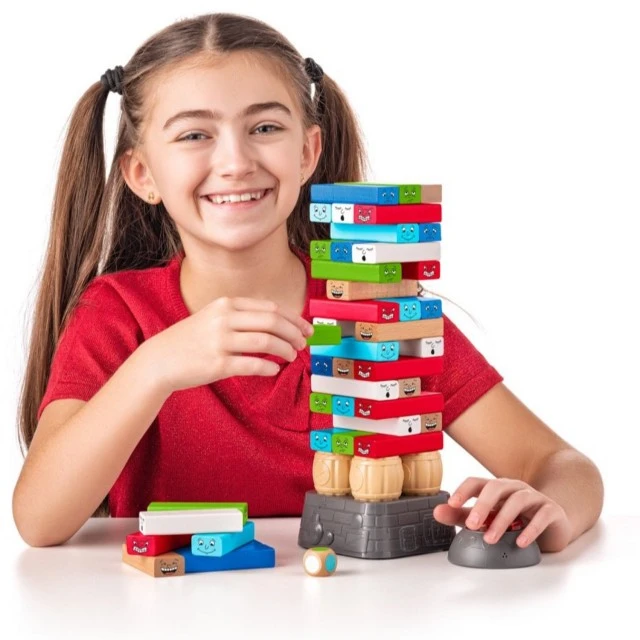 Ξύλινος πολύχρωμος πύργος Jenga με χρονοδιακόπτη Ηλικία: 3+ Αριθμός τεμαχίων: 49