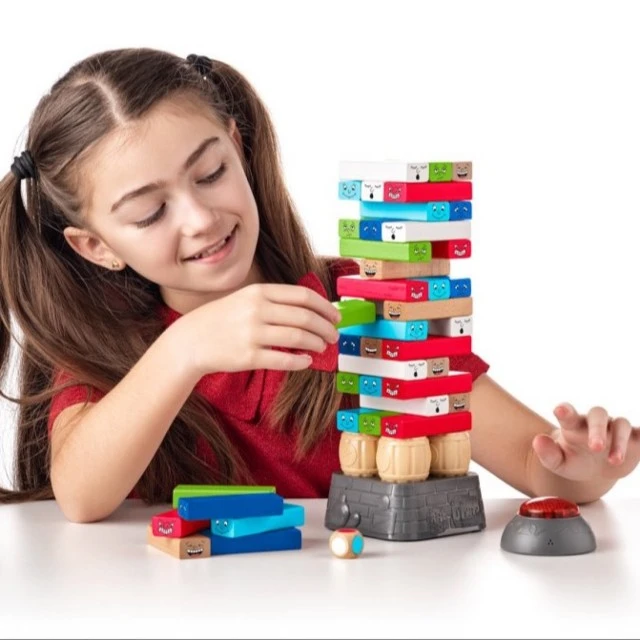 Ξύλινος πολύχρωμος πύργος Jenga με χρονοδιακόπτη Ηλικία: 3+ Αριθμός τεμαχίων: 49