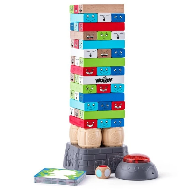Ξύλινος πολύχρωμος πύργος Jenga με χρονοδιακόπτη Ηλικία: 3+ Αριθμός τεμαχίων: 49
