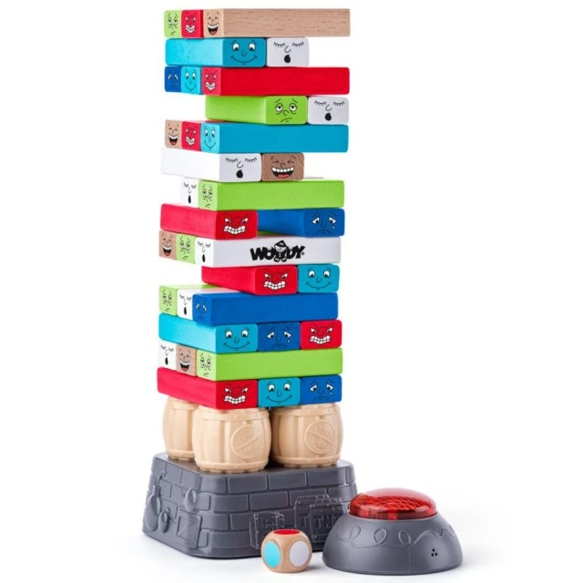 Ξύλινος πολύχρωμος πύργος Jenga με χρονοδιακόπτη Ηλικία: 3+ Αριθμός τεμαχίων: 49