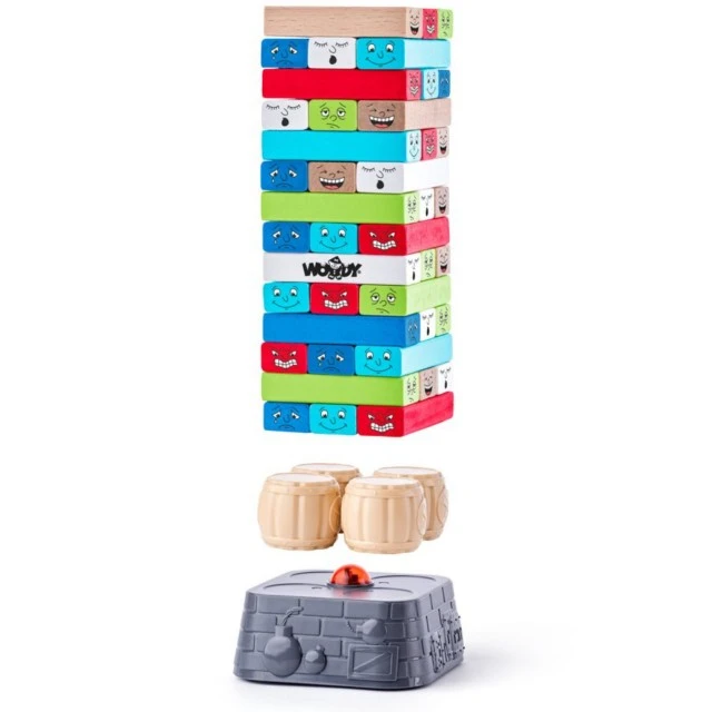 Ξύλινος πολύχρωμος πύργος Jenga με χρονοδιακόπτη Ηλικία: 3+ Αριθμός τεμαχίων: 49