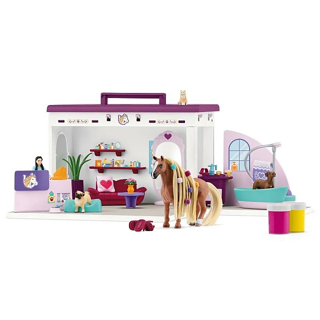 Σετ κομμωτηρίου για κατοικίδια, Schleich Ηλικία: 3+ Αριθμός τεμαχίων: 66