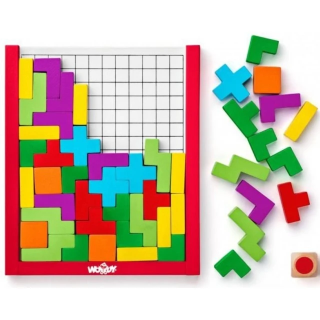 Ξύλινο παιχνίδι, Tetris με ζάρια, 48 κομμάτια Ηλικία: 3+