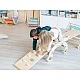 Ξύλινη κούνια Montessori 5 σε 1 με σανίδα 2 σε 1 Ηλικία: 1+