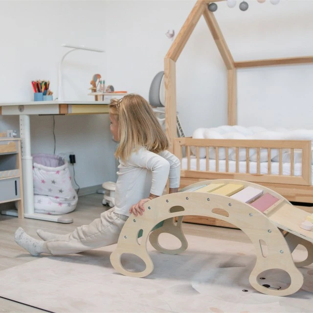 Ξύλινη κούνια Montessori 5 σε 1 με σανίδα 2 σε 1 Ηλικία: 1+