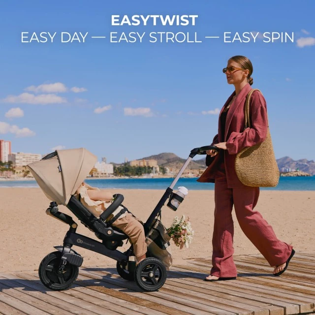 KinderKraft EASYTWIST μπεζ τρίκυκλο KREASY00BEG0000