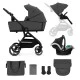 Παιδικό καρότσι Kinderkraft YOXI 3 σε 1 MOONLIGHT ΓΚΡΙ