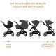 Παιδικό καρότσι Kinderkraft YOXI 3 σε 1 MOONLIGHT ΓΚΡΙ