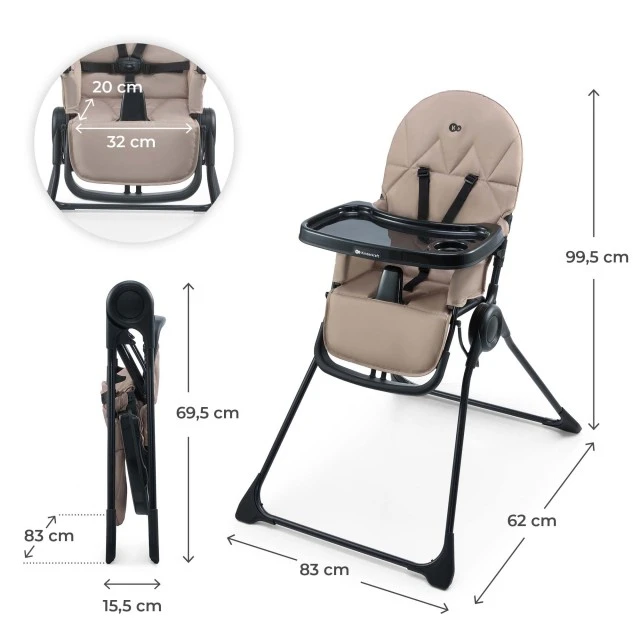 Καρεκλάκι μωρού Kinderkraft BINCI ΜΠΕΖ