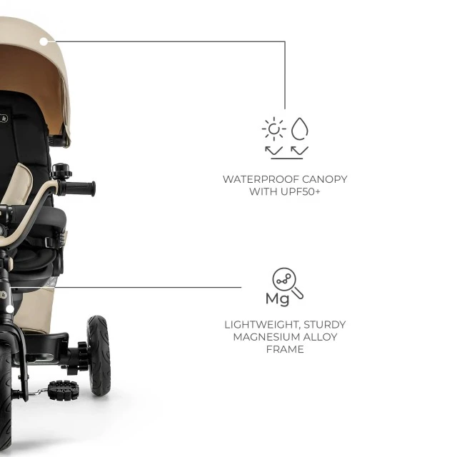 KinderKraft EASYTWIST μπεζ τρίκυκλο KREASY00BEG0000