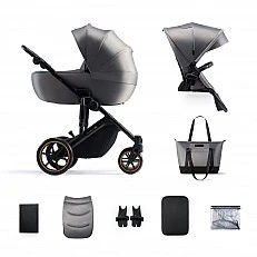 Παιδικό καρότσι Kinderkraft Prime 2 2σε1 SHADOW GREY