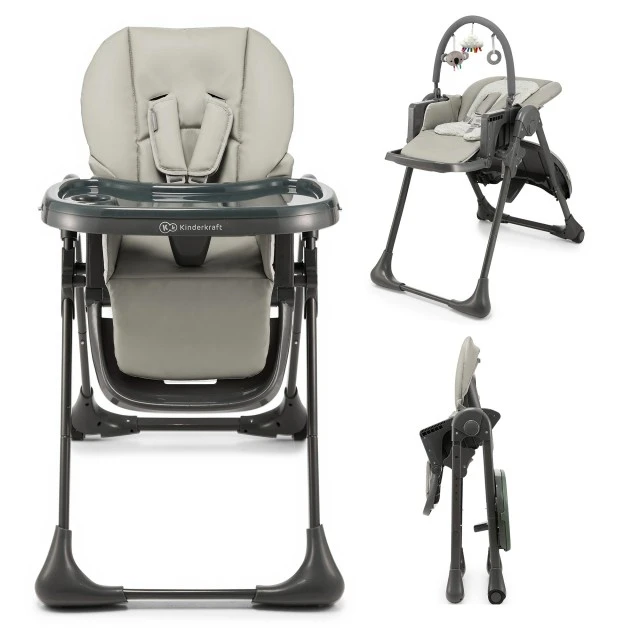 Καρεκλάκι φαγητού Kinderkraft TUMMIE ΓΚΡΙ