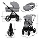 Καρότσι μωρού KinderKraft 2in1 NEA 2.0 PLATINIUM GRAY