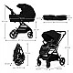 Παιδικό καρότσι Kinderkraft YOXI 3 σε 1 PURE BLACK
