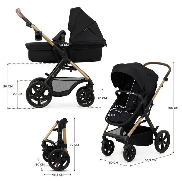 Καρότσι KinderKraft MOOV 2 3in1 PURE BLACK