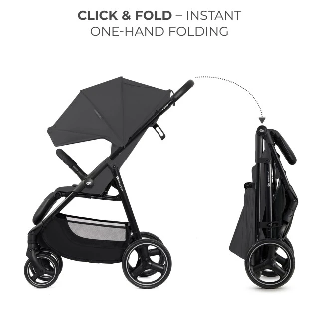 Καρότσι μωρού Kinderkraft TRIG 3 GLANITE GREY