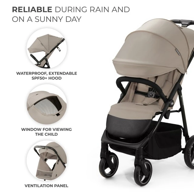 Καρότσι μωρού Kinderkraft TRIG 3 STONE BEIGE