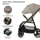 Καρότσι μωρού Kinderkraft TRIG 3 STONE BEIGE