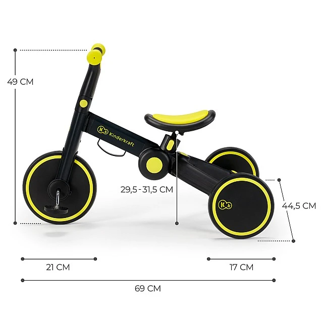 Τρίκυκλο Kinderkraft 3 σε 1 4TRIKE μαύρο