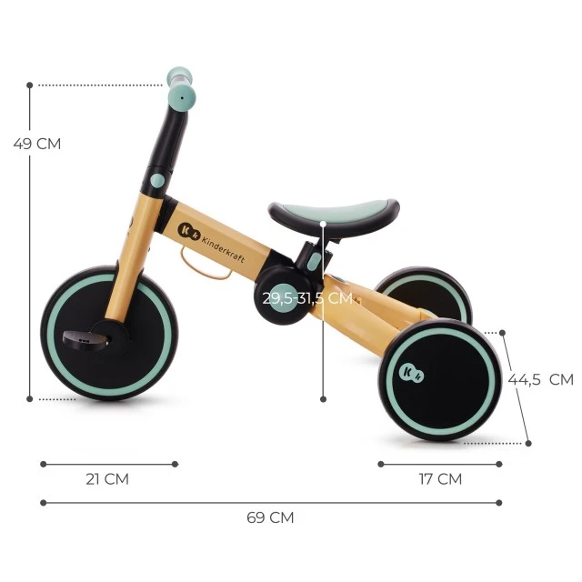 Τρίκυκλο Kinderkraft 3 σε 1 4TRIKE μπλε
