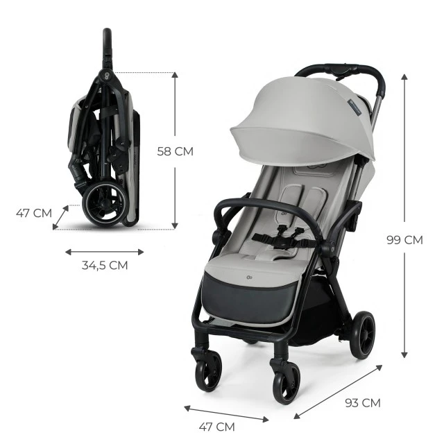 Βρεφικό καρότσι Kinderkraft APINO DOVE GREY