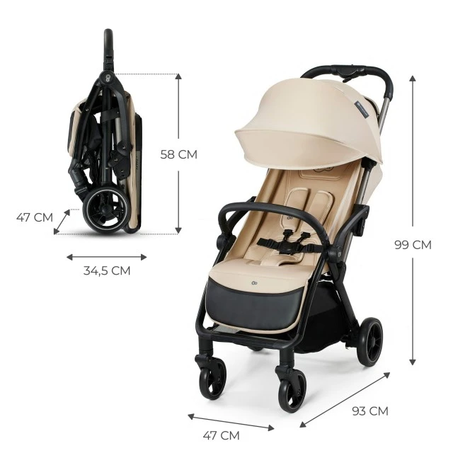 Βρεφικό καρότσι Kinderkraft APINO DUNE BEIGE