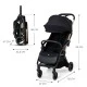 Βρεφικό καρότσι Kinderkraft APINO RAVEN BLACK