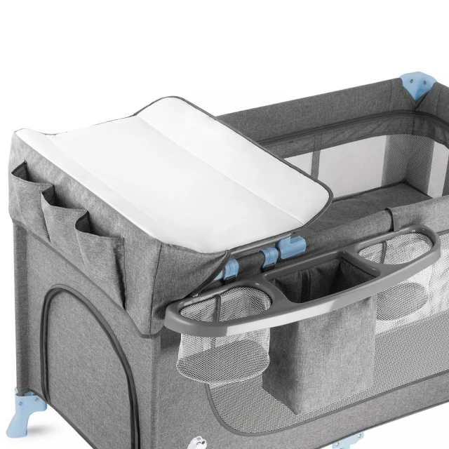 Παρκοκρέβατο KinderKraft Joy FULL 2019 2 επιπέδων με ροζ αξεσουάρ