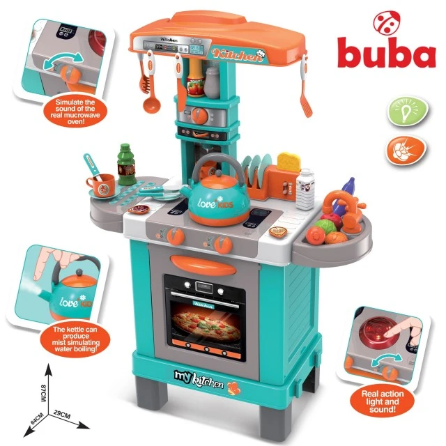 Παιδική επαγωγική κουζίνα με βραστήρα Buba 008-939A, Μπλε